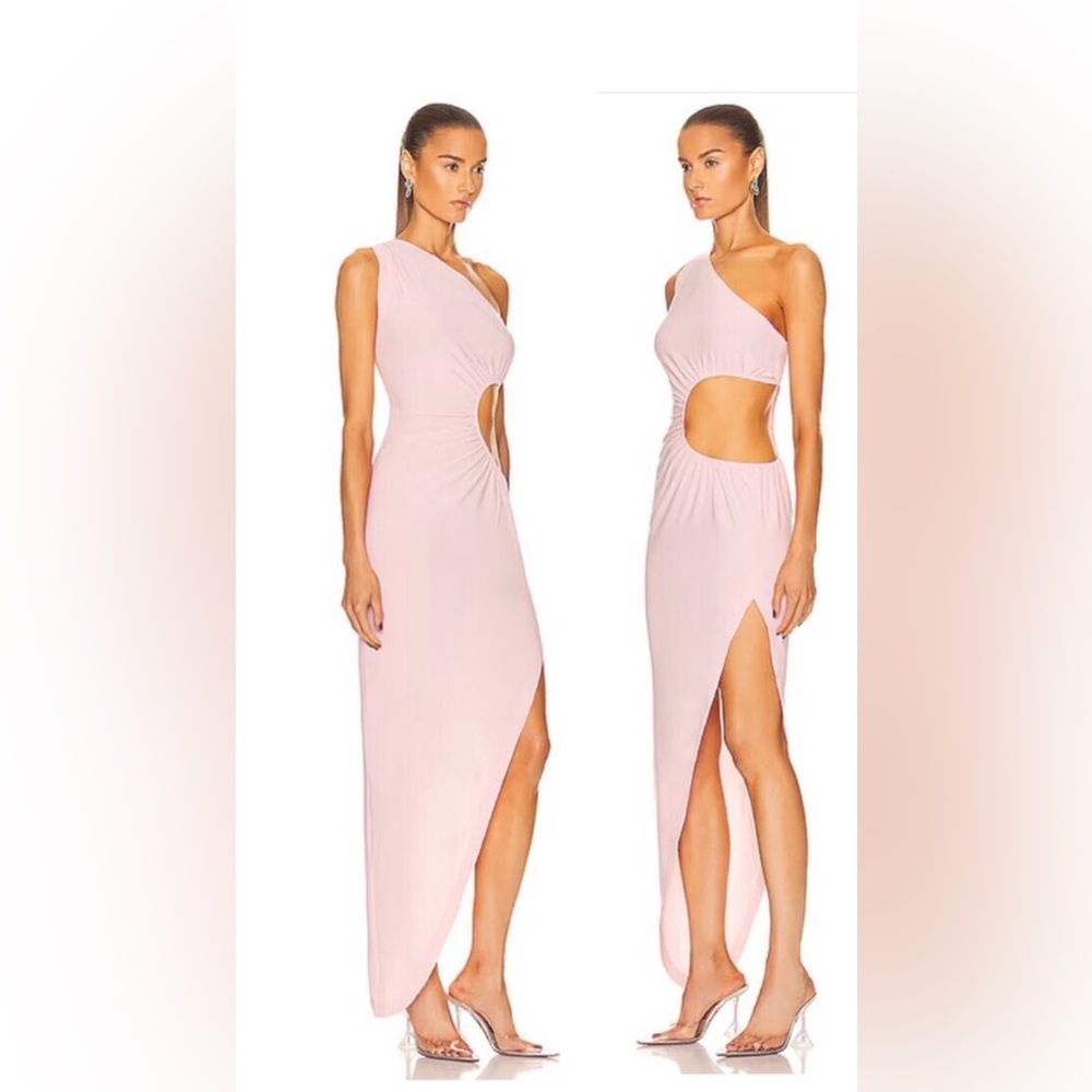 NORMA KAMALI Elegant Pink One-Shoulder Dress